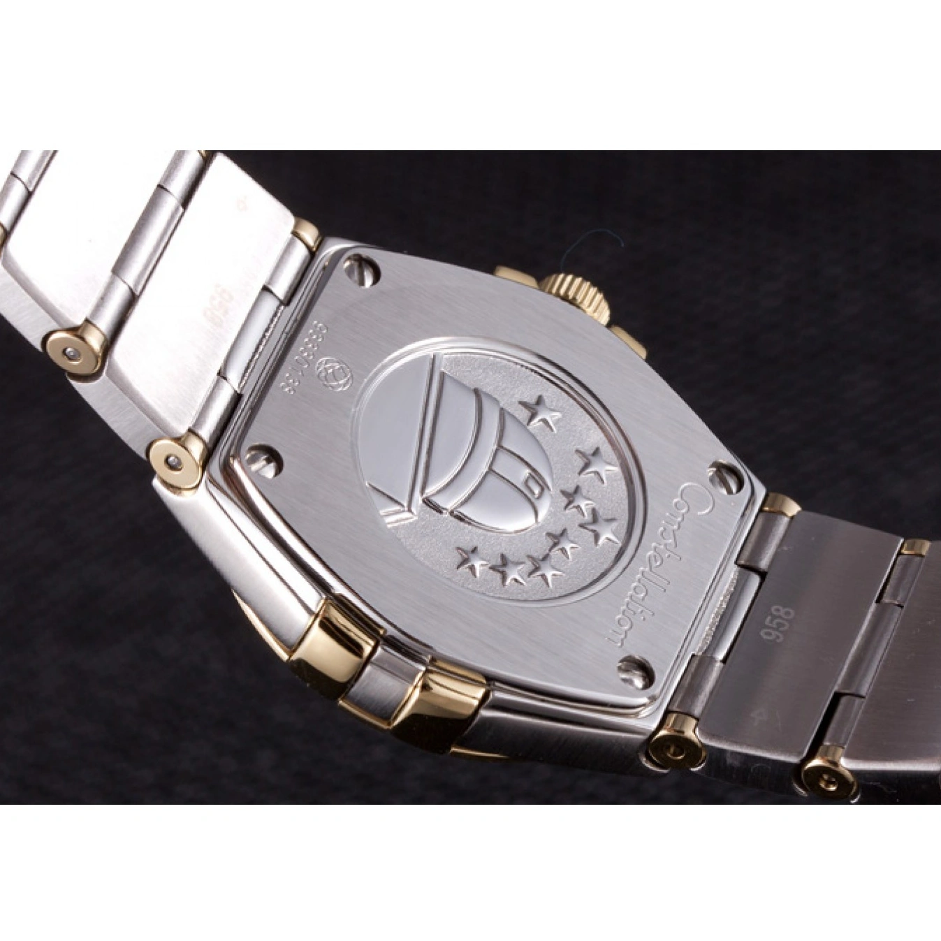 1013 Omega Constellation Gold Bezel Two Tone Band som95 621475